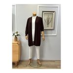 FFK TESETTÜR GİYİM TESETTÜR HIRKA 95 CM VİSKON KALİTELİ PENYE KOYU KAHVE