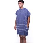 Fg Home Pamuklu Mor Kapşonlu Panço - S - M / L - XL