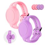 FGERWZ 2'li paket çocuklar için hava etiketi bileklik, su geçirmez, gizli hava etiketi bilekliği, çocuklar için anti-kayıp, silikon AirTag saat kayışı, GPS takip cihazı, çocuk, yaşlılar için aksesuar