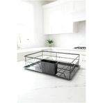 FH finehome Cremma Tek Katlı Metal Bulaşıklık Siyah