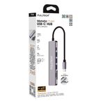 Fh8 Fulltech 7-In-1 Usb-C Hub 3Xusb-A, 1Xusb-C Ve 1Xhdmi Ve Tf/sd Kard Girişli, Metalik Usb Çoklayıcı