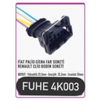 FHE 4K003 FİAT PALİO-SİENA FAR SOKETİ RENAULT CLİO BOBİN SOKETİ
