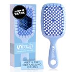 FHI HEAT Unbrush Islak ve Kuru Havalandırmalı Dolaşık Açıcı Saç Fırçası, Deniz Salyangozu Açık Mavi