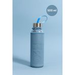 Fhilli H2O Deri Kılıflı Cam Matara 500 ml - Mavi