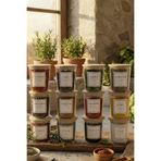 Fhilli Motto - 12'li Bambu Vakum Kapaklı Etiket Hediyeli Cam Saklama Kabı Baharatlık Seti 315 ml