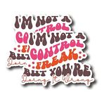 FHJ I'm Not A Control Freak But You're Doing It Wrong - Komik Punny Alaycı - Üstün Kalite Lamine Vinil Çıkartmalar 2'li Paket | En Geniş Tarafta 5 İnç | ABD'de Üretilmiştir - 334