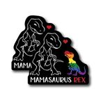 FHJ Mamasaurus Rex Çıkartma - Fun Proud LGBTQ Pride Equality Gökkuşağı Çıkartması - Üstün Kalite Vinil Tampon Çıkartmaları 2'li Paket | En Geniş Tarafta 5 İnç | ABD'de Üretilmiştir - 1024