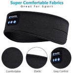 FHJMT Bandana Bluetooth Kablosuz Müzik Spor Bandı Dahili Uyku Müziği Göz Maskesi (Yurt Dışından) - Siyah