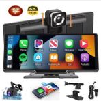 Fi Audio Kablosuz Car Play Ekran + Dvr Ön + Arka Kaydedici Dokunmatik Ekran Multimedi 10.26 Inç - Siyah