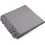 Fialka Waffle Tek Pike Gri Çift Kişilik - 220x260