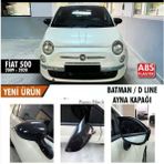 Fiat 500 (2009-2020) İcin Batman Yarasa Ayna Kapagi (Parlak Siyah)