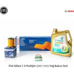 Fiat Albea 1.3 Multijet (2005-2012) Yağ Bakım Seti – Petronas Syntium 3000E 5W-40 4l + Bosch Yağ Filtresi + Bosch Hava Filtresi – Yağ Bakım Kartı Hediyeli - Palio