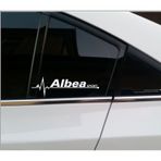 Fiat Albea Napız Kalp Kelebek Cam İçin Sticker Yapıştırma