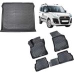 Fiat Doblo 2010-2022 3D Havuzlu Paspas ve Bagaj Havuzu Siyah