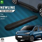 Fiat Doblo 3 Uzun Şase Newline Siyah Yan Basamak 213 Cm 2023 Üzeri A+ Kalite
