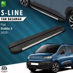 Fiat Doblo 3 Uzun Şase S-Line Krom Yan Basamak 213 Cm 2023 Üzeri A+ Kalite