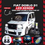 Fiat Doblo D1 2000-2005 Kısa Far Uyumlu Şimşek Etkili Led Xenon Pro Series H7