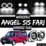 Fiat Doblo D1 2000-2005 Uyumlu Universal Mercekli Angel Sis Fari Metal Su Gecirmez 76 Mm Beyaz Halkali Gunduz Fari Angel Eyes 2 Adet