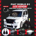Fiat Doblo D1 2000-2005 Uzun Far Uyumlu Şimşek Etkili Led Xenon Light Series H1