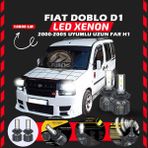 Fiat Doblo D1 2000-2005 Uzun Far Uyumlu Şimşek Etkili Led Xenon Premium Series H1