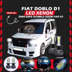 Fiat Doblo D1 2000-2005 Uzun Far Uyumlu Şimşek Etkili Led Xenon Pro Series H1