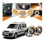 Fiat Doblo D1 Uyumlu, Universal Mercekli Led Angel Sis Farı, 76mm Turuncu Renk