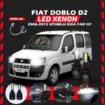Fiat Doblo D2 2006-2012 Kısa Far Uyumlu Şimşek Etkili Led Xenon Light Series H7