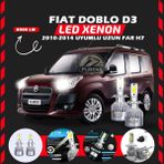 Fiat Doblo D3 2012-2015 Uzun Far Uyumlu Şimşek Etkili Led Xenon Performance Series H7