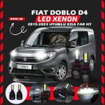 Fiat Doblo D4 2015-2023 Kısa Far Uyumlu Şimşek Etkili Led Xenon Light Series H7