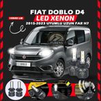 Fiat Doblo D4 2015-2023 Uzun Far Uyumlu Şimşek Etkili Led Xenon Premium Series H7