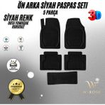 Fiat Doblo Panelvan (2 Parça) 2015 Eski Kasa Model Uyumlu Siyah Premium Oto Paspas Seti - Renkli