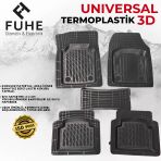 Fiat Doblo Panelvan (2 Parça) 2016 Uyumlu 3D Havuzlu Paspas Siyah Renk Termoplastik