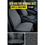 Fiat Doblo Panelvan 2001 - 2009 Terletmez Kaymaz Keten Oto Minder Kılıf Komple Set ( 7 Parça) Gri