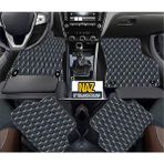 Fiat Doblo Panelvan 2001 - 2009 Uyumlu Beyaz Dikişli Siyah Deri Paspas - Çok Renkli
