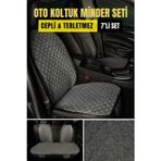 Fiat Doblo Panelvan 2010 - 2023 Terletmez Kaymaz Keten Oto Minder Kılıf Komple Set ( 7 Parça) Füme