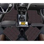 Fiat Doblo Panelvan 2010 - 2023 Uyumlu Kırmızı Dikişli Siyah Deri Paspas