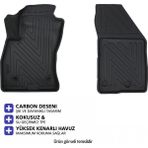 Fiat Doblo Panelvan 2011 Carbon Desen Havuzlu Paspas | Kaymaz & Koku Yapmaz - Siyah
