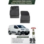 Fiat Doblo Panelvan 2024 Model Aracınıza Özel Üretim Esnek Kauçuk Paspas Takımı + Hediyeli - Siyah