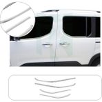 Fiat Doblo Uyumlu 2019 ve Üzeri Krom Cam Çıtası 4 Parça Paslanmaz Çelik