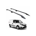 Fiat Doblo Uzun Şase 2010-2020 Van Araç Üstü Alüminyum Tavan Yan Rayları Plus Serisi - Siyah