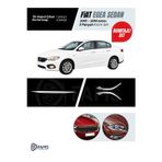 Fiat Egea 2015-2019 3 Parça Krom Set (Ön Kaput Çıtası + Ön Far Alt Nikelajı) P.Çelik