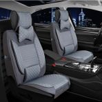 Fiat Egea Cross Uyumlu Ön Arka 5 Li Set Yarı Deri Lotus Serisi Oto Koltuk Kılıfı Füme Renk