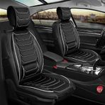 Fiat Egea Easy Uyumlu Lüx Deri Oto Koltuk Kılıfı Ön Arka Takım Set Antalya SİYAH BEYAZ