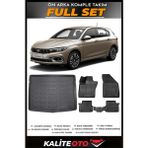 Fiat Egea Hatchback Stepneli Bagaj Havuzu+4.5d Havuzlu Paspas Seti 2015 Model - Siyah