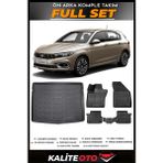 Fiat Egea Hatchback Stepneli Bagaj Havuzu+4.5d Havuzlu Paspas Seti 2016 Model - Siyah