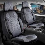 fiat Egea Hb Lüx Deri Detaylı Oto Koltuk Kılıfı Ön Arka Takım Cyrus Füme