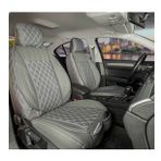 Fiat Egea HB Lüx Yarı Deri Oto Koltuk Kılıfı Ön Arka Takım İSTANBUL SERİSİ FÜME
