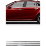 Fiat Egea Sedan 2015-2024 Modeller Arası Krom Cam Çıtası 4 Parça Paslanmaz Çelik - 315 Gri