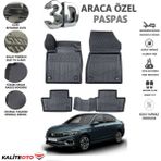 Fiat Egea Sedan 2016 Model Tam Uyumlu Kokusuz 3D Havuzlu Paspas - Siyah