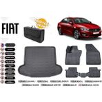 Fiat Egea Sedan 2023 Model Bagaj Havuzu+4d Araca Özel Havuzlu Paspas Takımıı Rice - Siyah